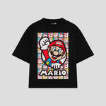 Playera streetwear premium de anime y gaming ExtraLife MX, corte oversized drop shoulder ligero y fresco en color Deep Black y Off-White, moda urbana mexicana de culto.