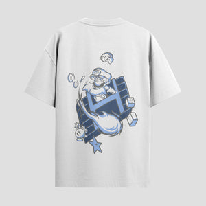 Playera urbana de anime y gaming ExtraLife MX, corte Standard Fit unisex ligero y transpirable en color Deep Black y Pure White, ropa de uso diario para gym y casual.