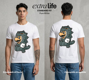 El Reino del Fontanero | El Campeon del Hongo #02227 - Playera Standard Fit | Pure White - Foto en modelo