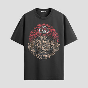 Playera urbana de anime y gaming ExtraLife MX, corte Standard Fit unisex ligero y transpirable en color Deep Black y Pure White, ropa de uso diario para gym y casual.