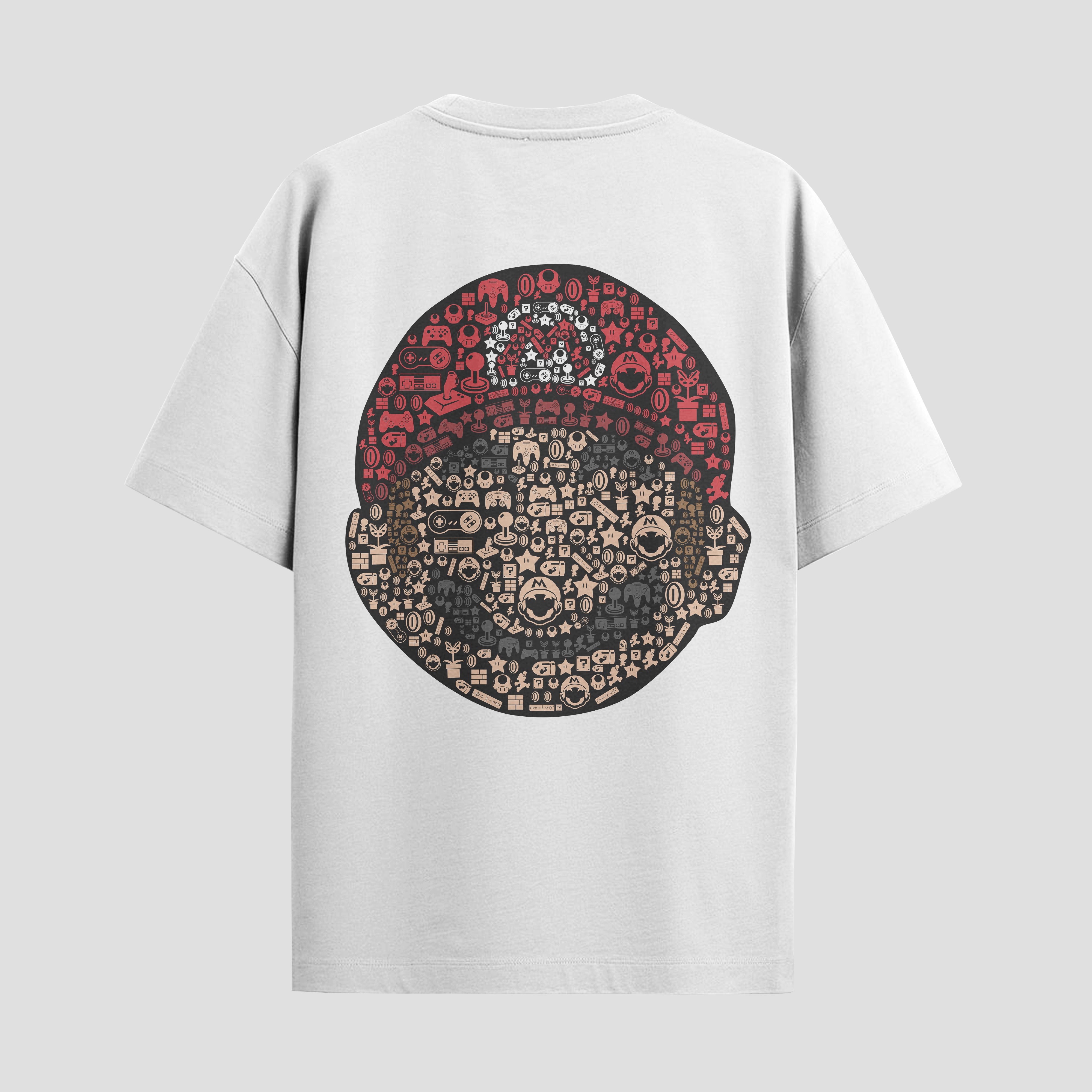 Playera urbana de anime y gaming ExtraLife MX, corte Standard Fit unisex ligero y transpirable en color Deep Black y Pure White, ropa de uso diario para gym y casual.