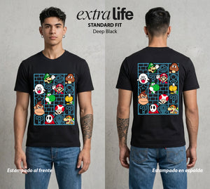 El Reino del Fontanero | El Campeon del Hongo #02234 - Playera Standard Fit | Deep Black - Foto en modelo