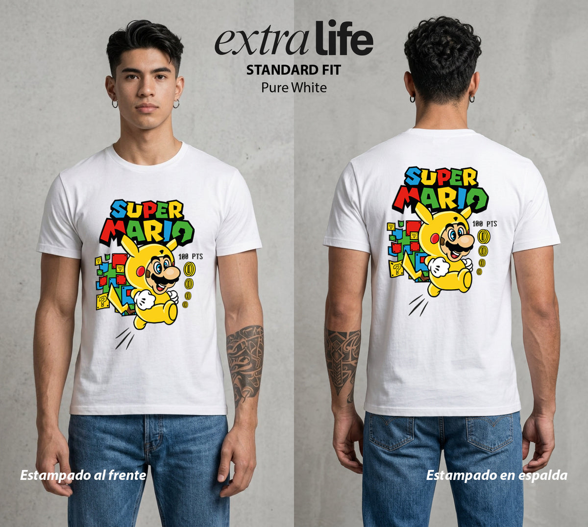 El Reino del Fontanero | El Fontanero Estelar #02236 - Playera Classic Premium | Pure White - Foto en modelo
