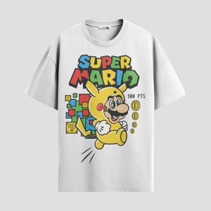 Playera urbana de anime y gaming ExtraLife MX, corte Standard Fit unisex ligero y transpirable en color Deep Black y Pure White, ropa de uso diario para gym y casual.