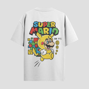 Playera urbana de anime y gaming ExtraLife MX, corte Standard Fit unisex ligero y transpirable en color Deep Black y Pure White, ropa de uso diario para gym y casual.
