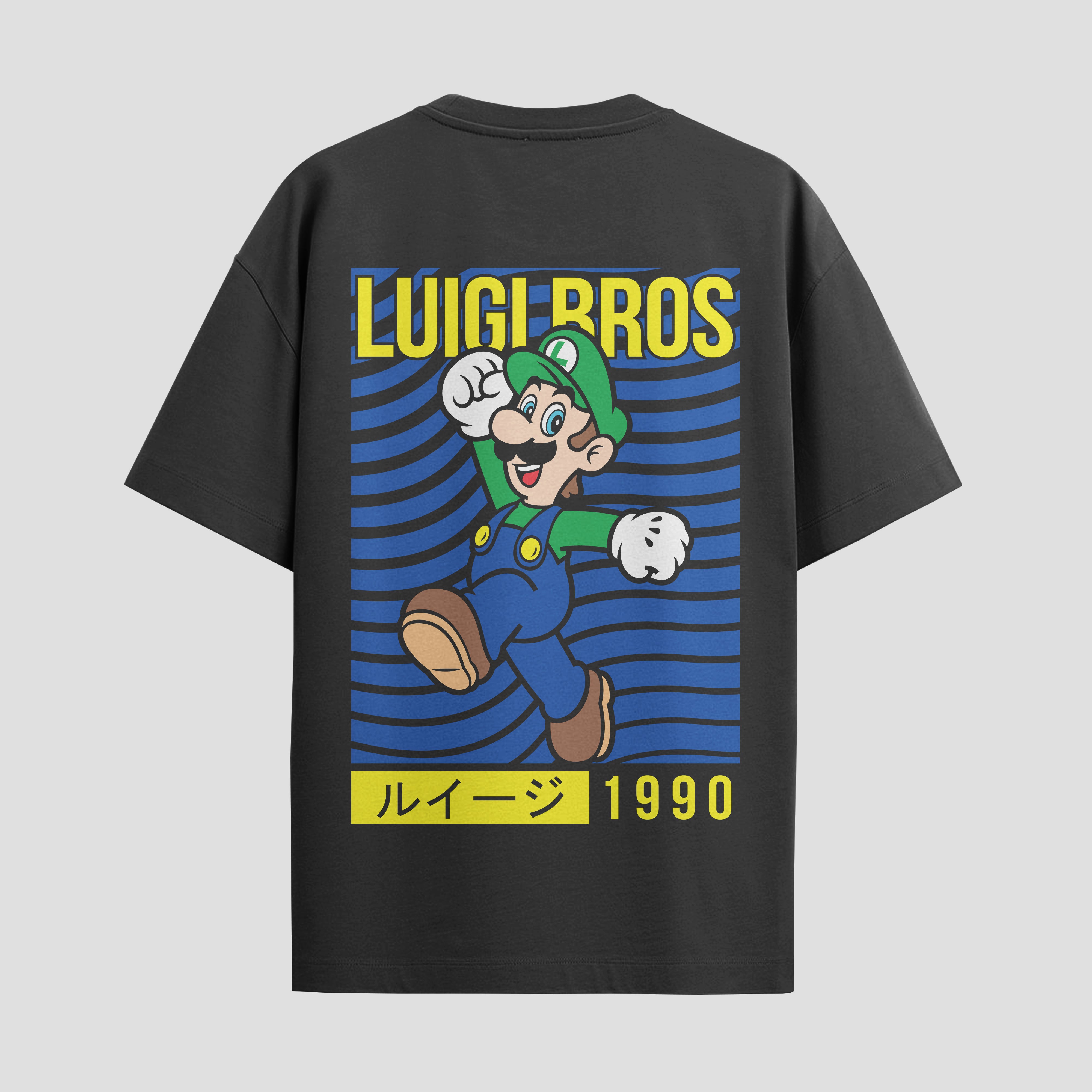 Playera urbana de anime y gaming ExtraLife MX, corte Standard Fit unisex ligero y transpirable en color Deep Black y Pure White, ropa de uso diario para gym y casual.