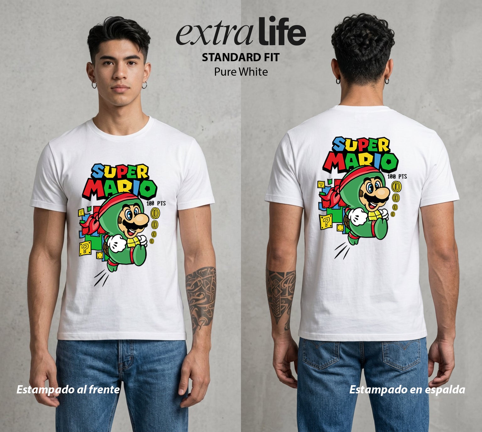 El Reino del Fontanero | El Explorador del Reino #02240 - Playera Standard Fit | Pure White - Foto en modelo