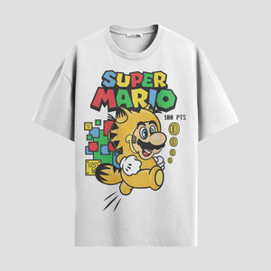 Playera urbana de anime y gaming ExtraLife MX, corte Standard Fit unisex ligero y transpirable en color Deep Black y Pure White, ropa de uso diario para gym y casual.