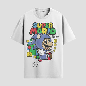 Playera urbana de anime y gaming ExtraLife MX, corte Standard Fit unisex ligero y transpirable en color Deep Black y Pure White, ropa de uso diario para gym y casual.