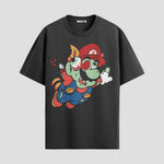 Playera urbana de anime y gaming ExtraLife MX, corte Standard Fit unisex ligero y transpirable en color Deep Black y Pure White, ropa de uso diario para gym y casual.