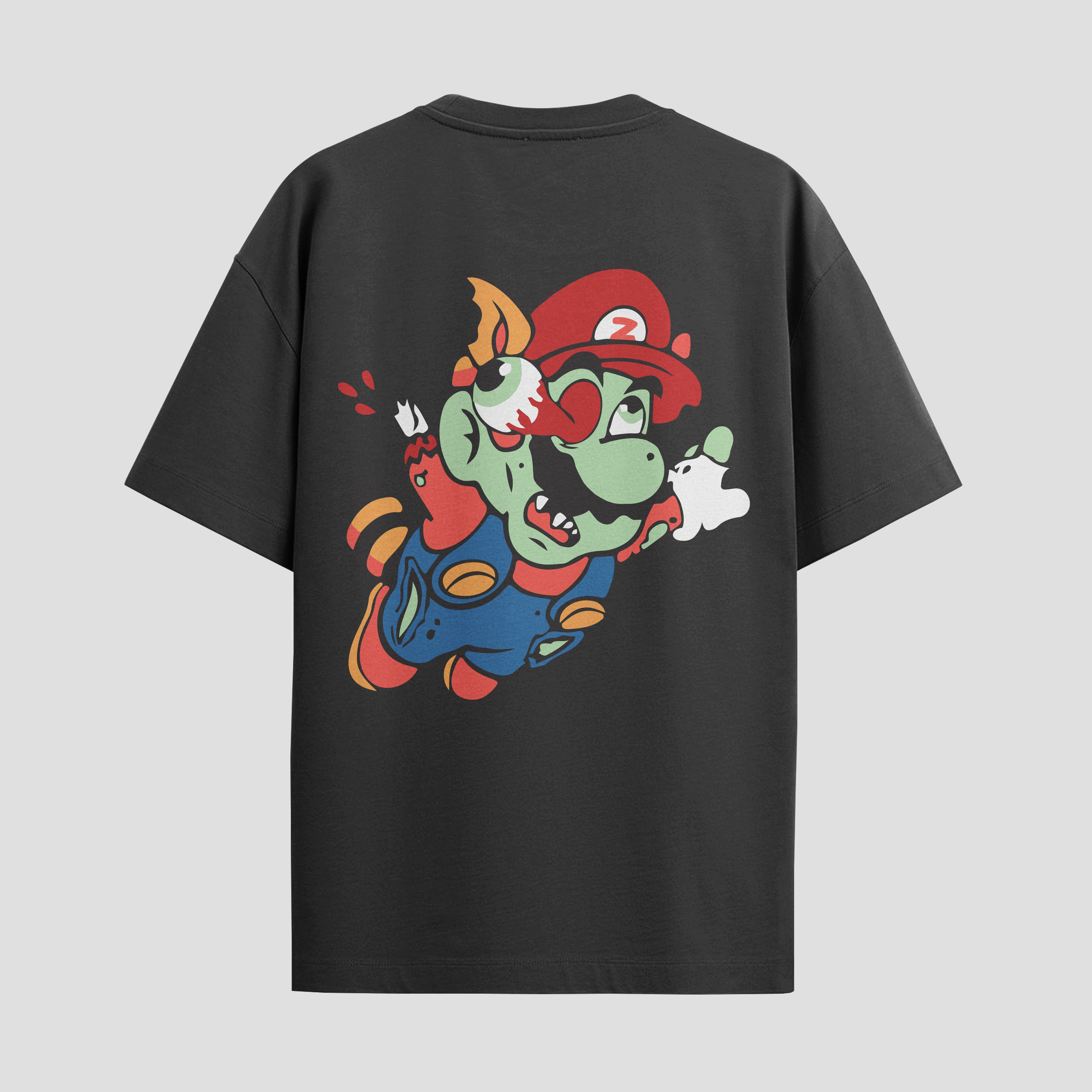 Playera urbana de anime y gaming ExtraLife MX, corte Standard Fit unisex ligero y transpirable en color Deep Black y Pure White, ropa de uso diario para gym y casual.