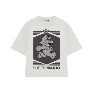 Playera streetwear premium de anime y gaming ExtraLife MX, corte oversized drop shoulder ligero y fresco en color Deep Black y Off-White, moda urbana mexicana de culto.