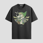Playera urbana de anime y gaming ExtraLife MX, corte Standard Fit unisex ligero y transpirable en color Deep Black y Pure White, ropa de uso diario para gym y casual.
