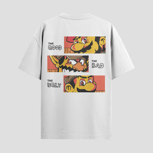 Playera urbana de anime y gaming ExtraLife MX, corte Classic Premium unisex ligero y transpirable en color Deep Black y Pure White, ropa de uso diario para gym y casual.