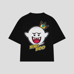 Playera streetwear premium de anime y gaming ExtraLife MX, corte oversized drop shoulder ligero y fresco en color Deep Black y Off-White, moda urbana mexicana de culto.