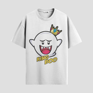 Playera urbana de anime y gaming ExtraLife MX, corte Standard Fit unisex ligero y transpirable en color Deep Black y Pure White, ropa de uso diario para gym y casual.
