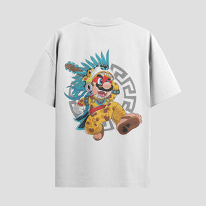Playera urbana de anime y gaming ExtraLife MX, corte Standard Fit unisex ligero y transpirable en color Deep Black y Pure White, ropa de uso diario para gym y casual.