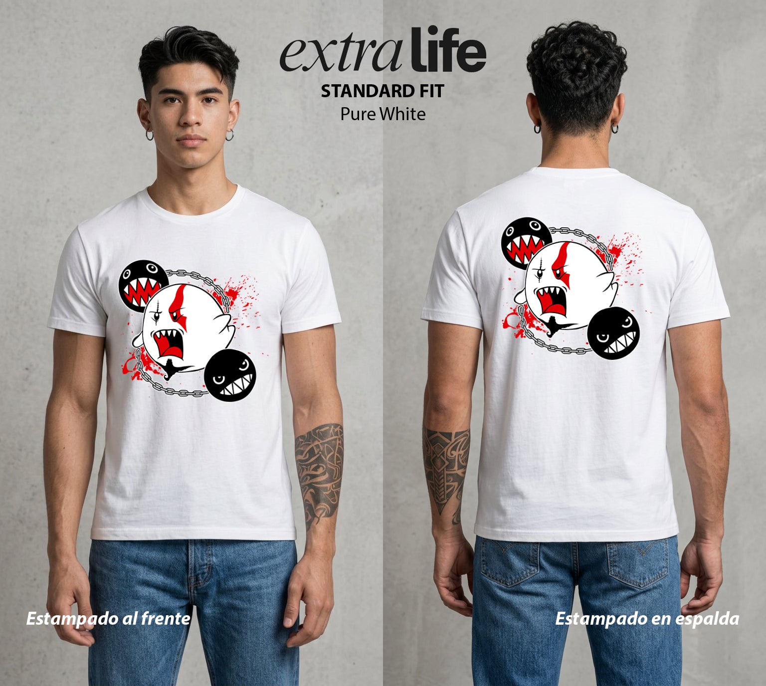 El Reino del Fontanero | El Fontanero Estelar #02278 - Playera Standard Fit | Pure White - Foto en modelo