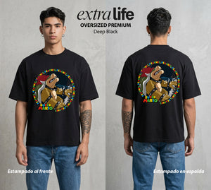 El Reino del Fontanero | El Fontanero Estelar #02279 - Playera Oversized Premium | Deep Black - Foto en modelo