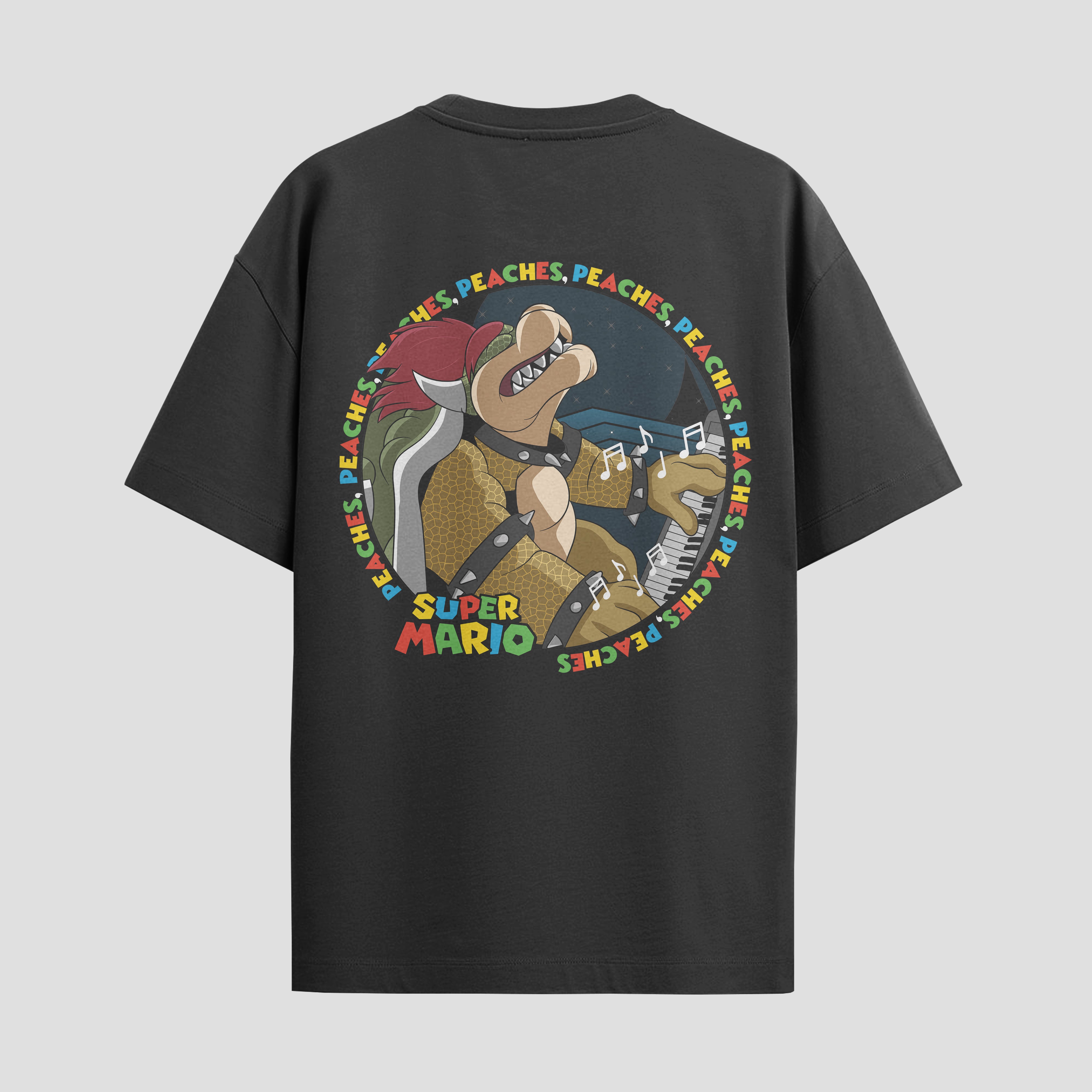 Playera urbana de anime y gaming ExtraLife MX, corte Standard Fit unisex ligero y transpirable en color Deep Black y Pure White, ropa de uso diario para gym y casual.
