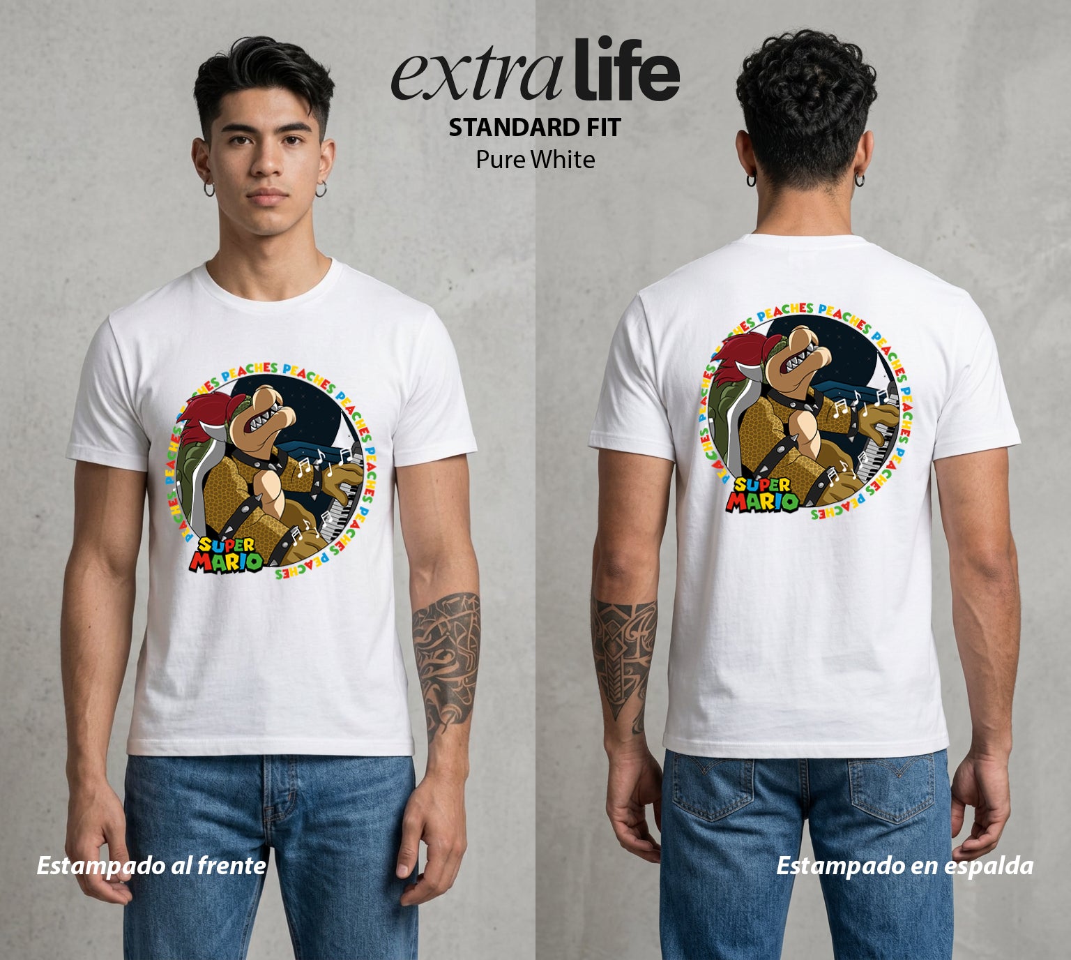 El Reino del Fontanero | El Fontanero Estelar #02279 - Playera Standard Fit | Pure White - Foto en modelo