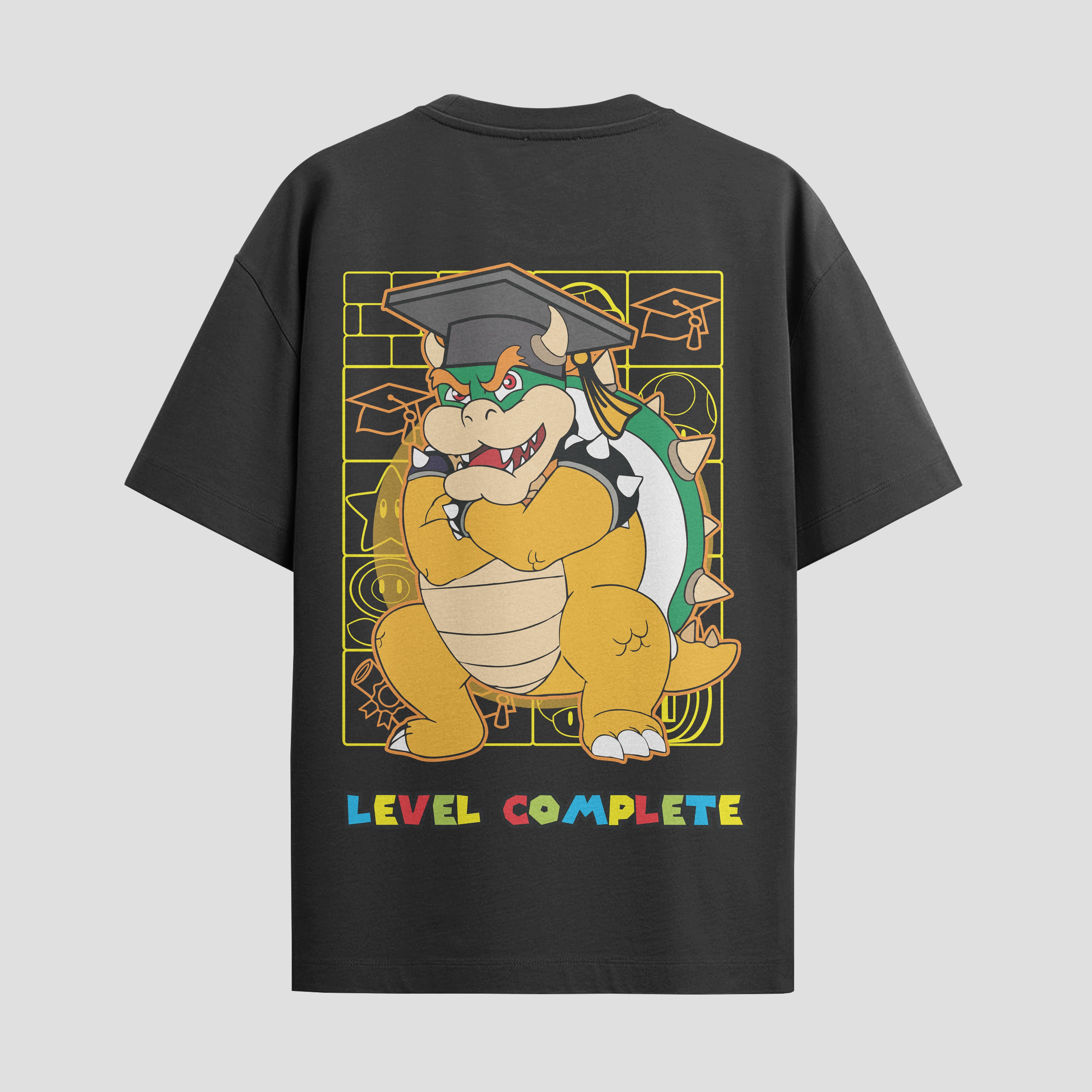 Playera urbana de anime y gaming ExtraLife MX, corte Standard Fit unisex ligero y transpirable en color Deep Black y Pure White, ropa de uso diario para gym y casual.