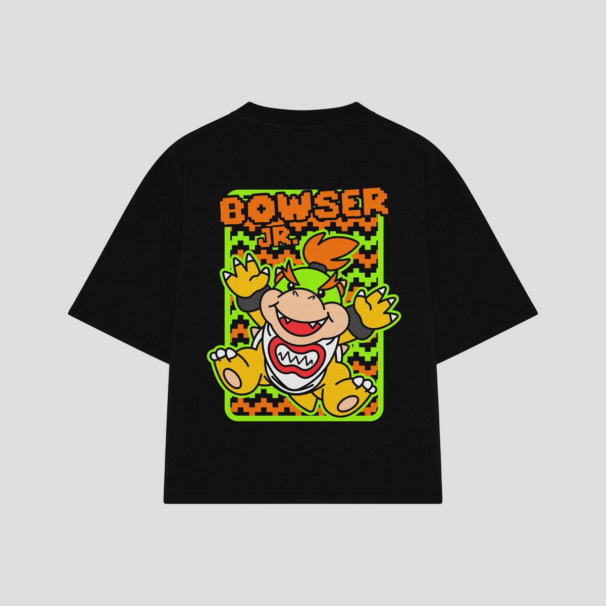 Playera streetwear premium de anime y gaming ExtraLife MX, corte oversized drop shoulder ligero y fresco en color Deep Black y Off-White, moda urbana mexicana de culto.