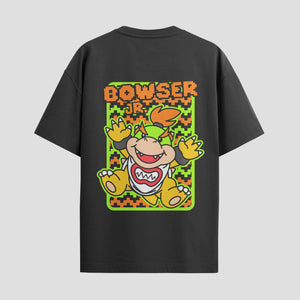 Playera urbana de anime y gaming ExtraLife MX, corte Standard Fit unisex ligero y transpirable en color Deep Black y Pure White, ropa de uso diario para gym y casual.