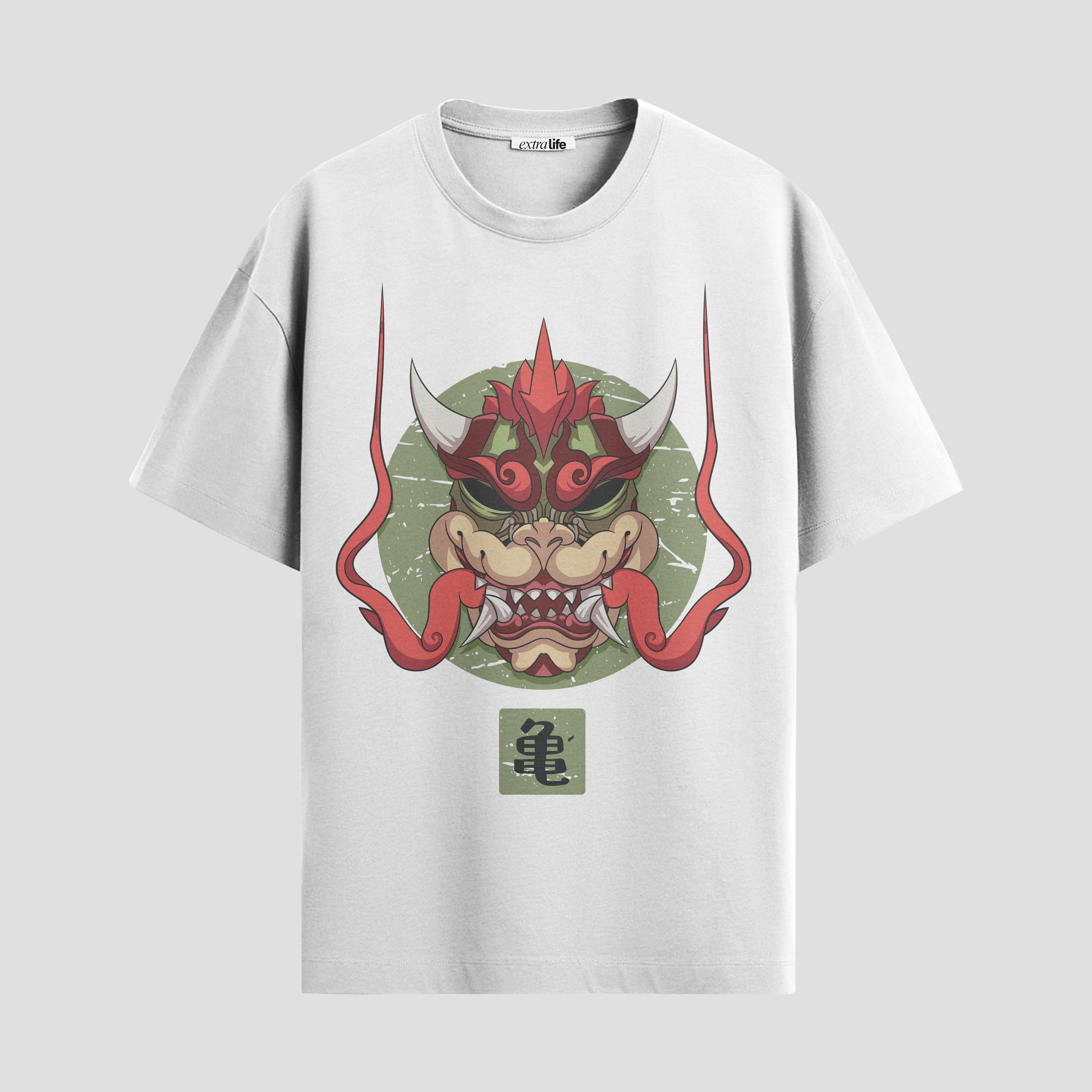Playera urbana de anime y gaming ExtraLife MX, corte Standard Fit unisex ligero y transpirable en color Deep Black y Pure White, ropa de uso diario para gym y casual.