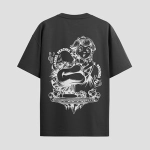 Playera urbana de anime y gaming ExtraLife MX, corte Standard Fit unisex ligero y transpirable en color Deep Black y Pure White, ropa de uso diario para gym y casual.