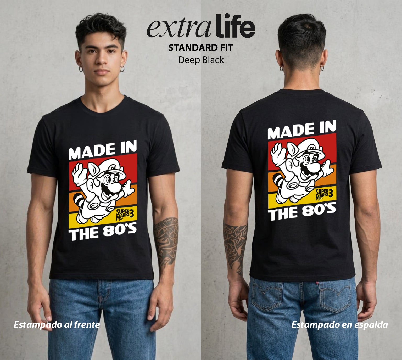 El Reino del Fontanero | El Fontanero Estelar #02289 - Playera Standard Fit | Deep Black - Foto en modelo