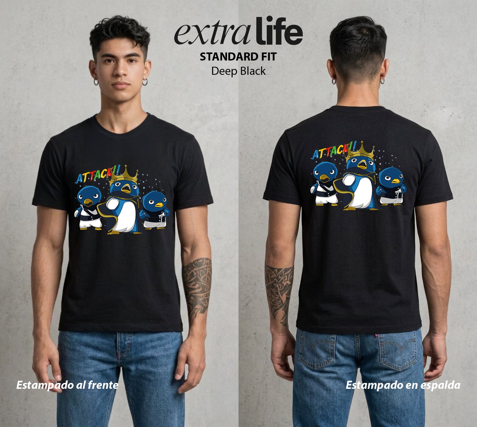 El Reino del Fontanero | El Fontanero Estelar #02292 - Playera Standard Fit | Deep Black - Foto en modelo