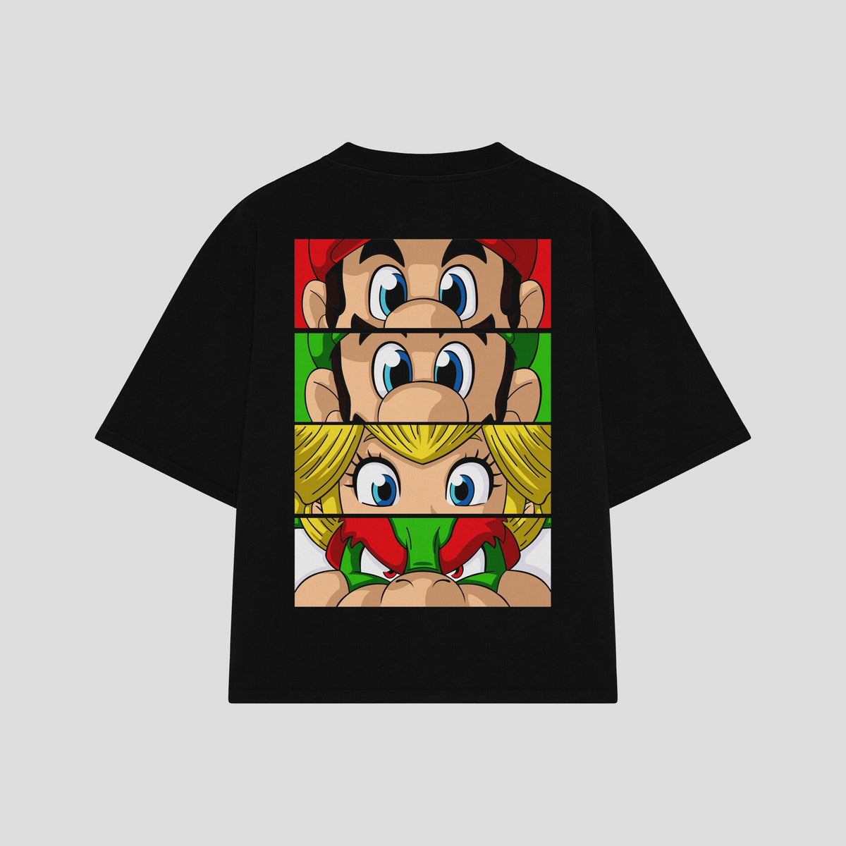 Playera streetwear premium de anime y gaming ExtraLife MX, corte oversized drop shoulder ligero y fresco en color Deep Black y Off-White, moda urbana mexicana de culto.