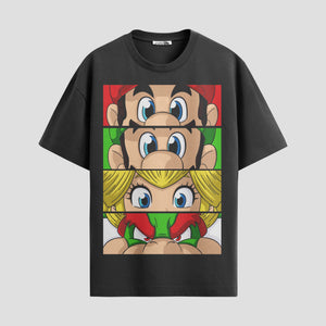 Playera urbana de anime y gaming ExtraLife MX, corte Classic Premium unisex ligero y transpirable en color Deep Black y Pure White, ropa de uso diario para gym y casual.