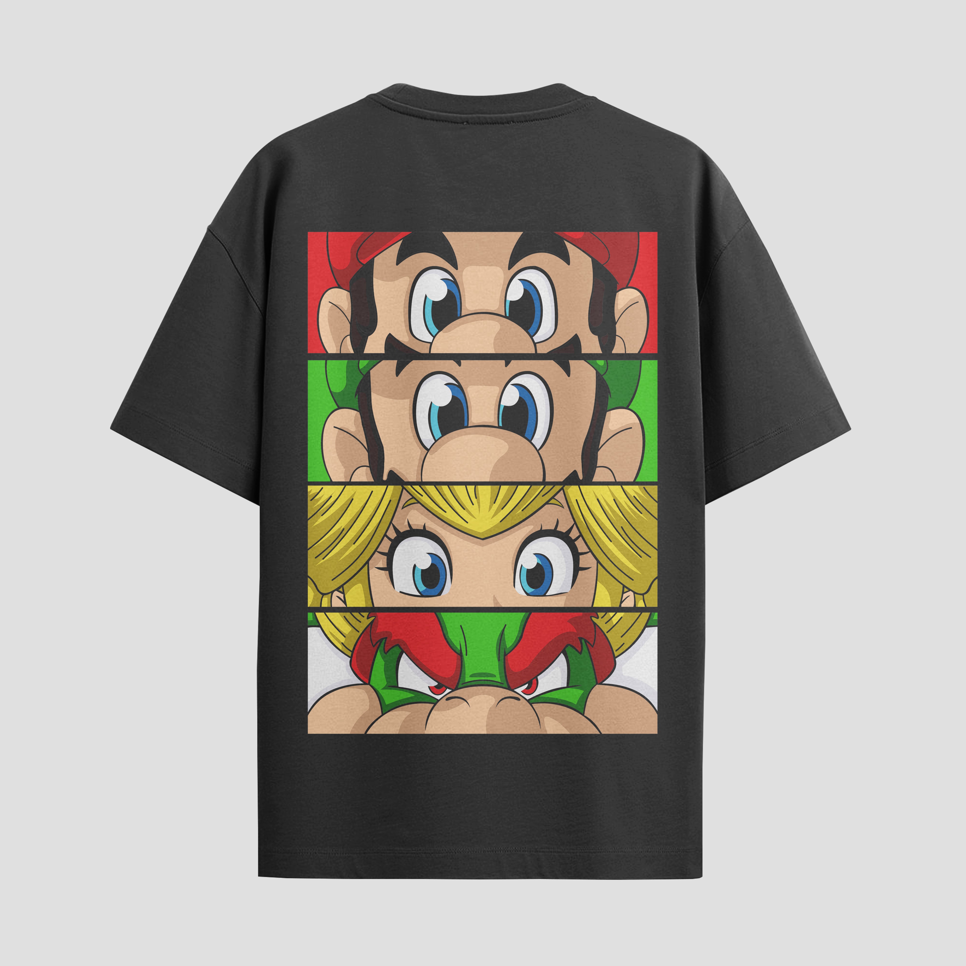 Playera urbana de anime y gaming ExtraLife MX, corte Standard Fit unisex ligero y transpirable en color Deep Black y Pure White, ropa de uso diario para gym y casual.