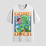 Playera urbana de anime y gaming ExtraLife MX, corte Standard Fit unisex ligero y transpirable en color Deep Black y Pure White, ropa de uso diario para gym y casual.