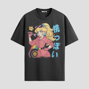 Playera urbana de anime y gaming ExtraLife MX, corte Standard Fit unisex ligero y transpirable en color Deep Black y Pure White, ropa de uso diario para gym y casual.