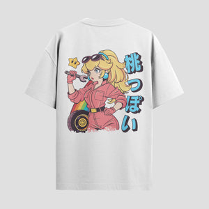 Playera urbana de anime y gaming ExtraLife MX, corte Standard Fit unisex ligero y transpirable en color Deep Black y Pure White, ropa de uso diario para gym y casual.