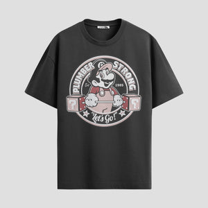 Playera urbana de anime y gaming ExtraLife MX, corte Standard Fit unisex ligero y transpirable en color Deep Black y Pure White, ropa de uso diario para gym y casual.