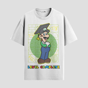 Playera urbana de anime y gaming ExtraLife MX, corte Standard Fit unisex ligero y transpirable en color Deep Black y Pure White, ropa de uso diario para gym y casual.