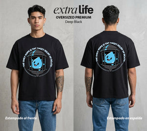 El Reino del Fontanero | El Fontanero Estelar #02310 - Playera Oversized Premium | Deep Black - Foto en modelo