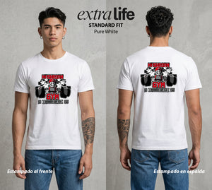 El Reino del Fontanero | El Fontanero Estelar en el Gym #02311 - Playera Standard Fit | Pure White - Foto en modelo