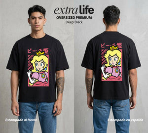 El Reino del Fontanero | El Fontanero del Bien #02315 - Playera Oversized Premium | Deep Black - Foto en modelo