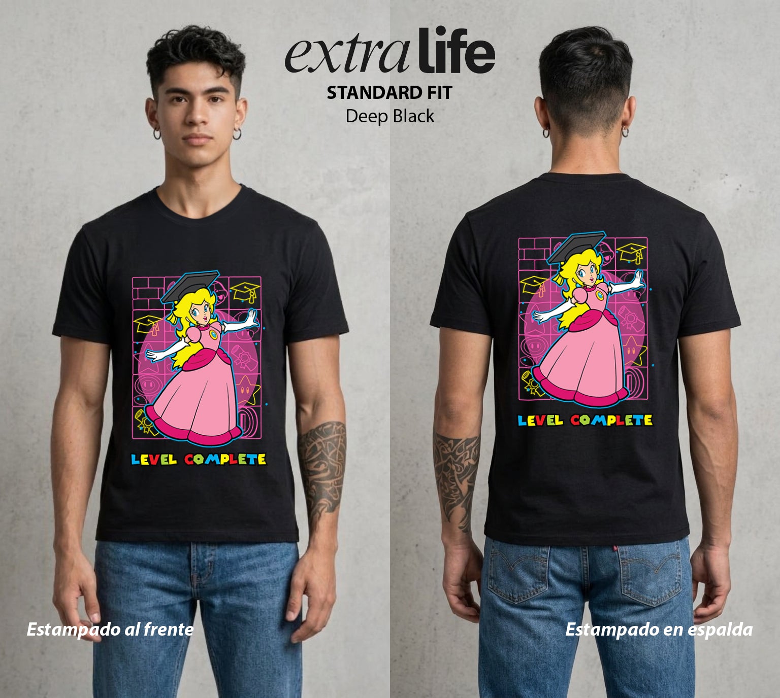El Reino del Fontanero | El Fontanero Estelar en su Graduacion #02318 - Playera Standard Fit | Deep Black - Foto en modelo