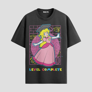 Playera urbana de anime y gaming ExtraLife MX, corte Standard Fit unisex ligero y transpirable en color Deep Black y Pure White, ropa de uso diario para gym y casual.
