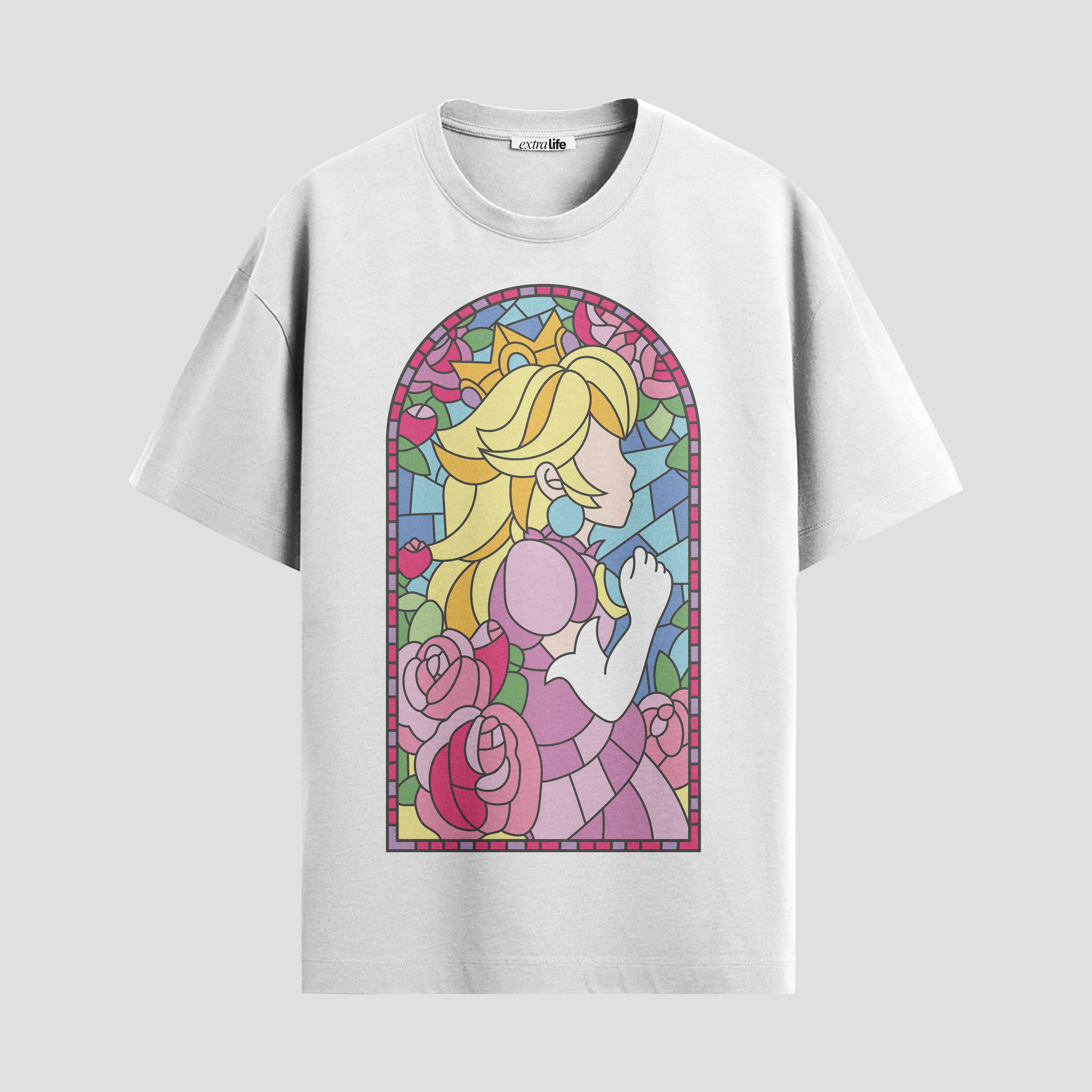 Playera urbana de anime y gaming ExtraLife MX, corte Standard Fit unisex ligero y transpirable en color Deep Black y Pure White, ropa de uso diario para gym y casual.