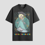 Playera urbana de anime y gaming ExtraLife MX, corte Standard Fit unisex ligero y transpirable en color Deep Black y Pure White, ropa de uso diario para gym y casual.
