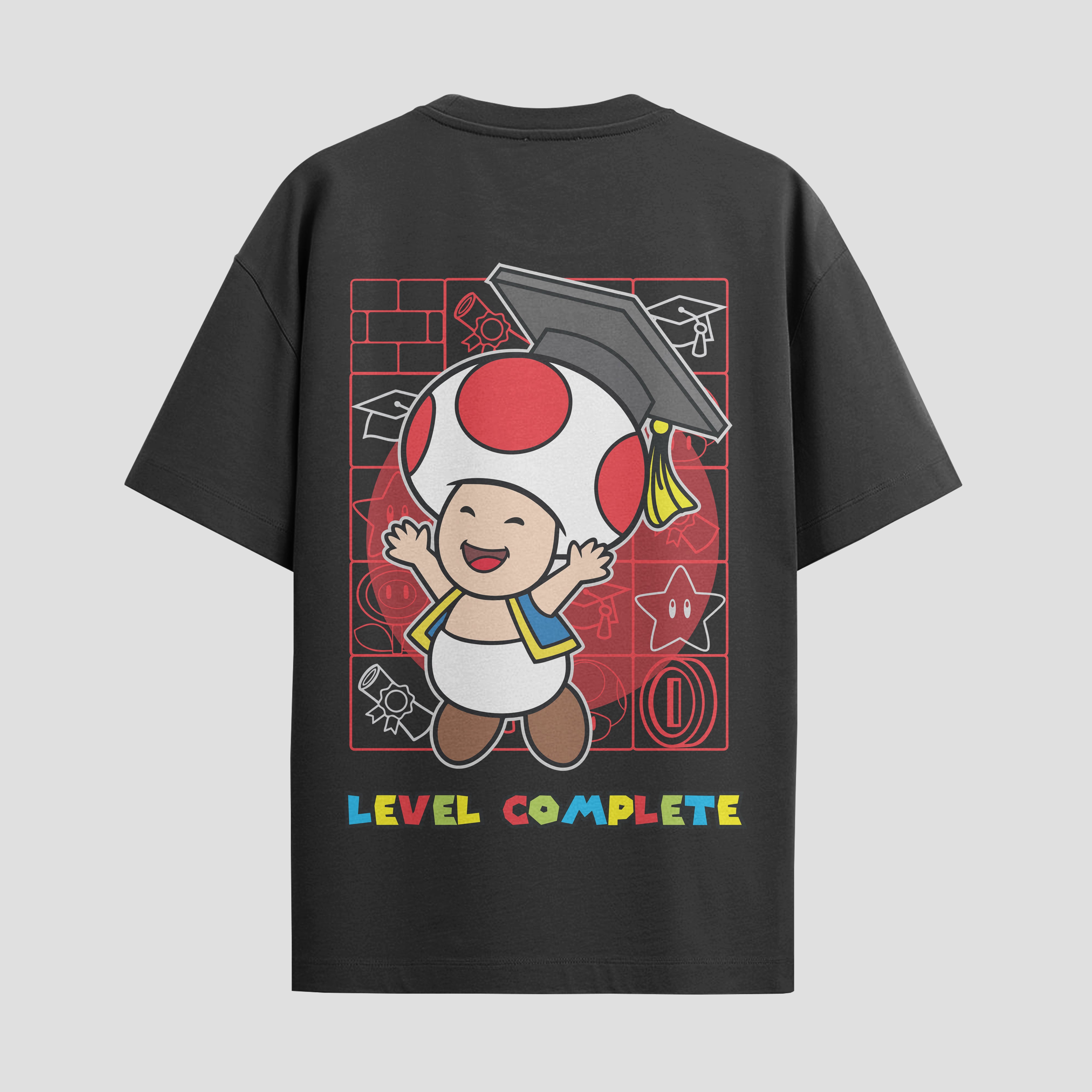 Playera urbana de anime y gaming ExtraLife MX, corte Standard Fit unisex ligero y transpirable en color Deep Black y Pure White, ropa de uso diario para gym y casual.