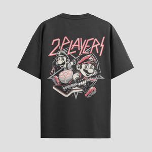 Playera urbana de anime y gaming ExtraLife MX, corte Standard Fit unisex ligero y transpirable en color Deep Black y Pure White, ropa de uso diario para gym y casual.