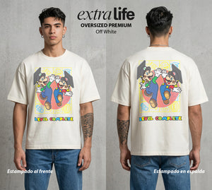 El Reino del Fontanero | El Fontanero Estelar en su Graduacion #02331 - Playera Oversized Premium | Off White - Foto en modelo